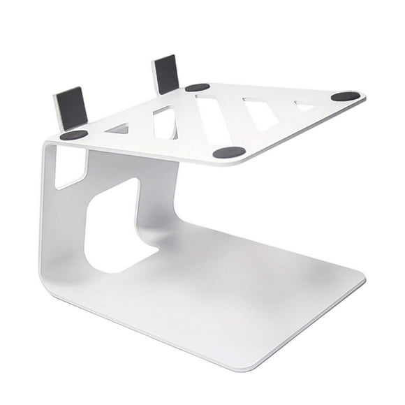 Soporte para altavoz de escritorio, elegante soporte metálico con amortiguación de vibraciones, construcción sólida, multiusos, en forma de C, para Blanco