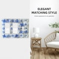 thumbnail image 5 of Bright Blue Flowers Switch Cover Decorative Wall Plate 3-Gang 2-Decor 1-Toggle Standard Size, 5 of 5