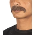thumbnail image 2 of HPO Adult Men Facial Hair Set Brown Horseshoe Mustache for Cosplay, Flame-Retardant Synthetic Fiber, 2 of 3