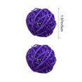 thumbnail image 3 of Beautynvta 2 Pcs Round Wicker Rattan Balls, 2'' Rattan Woven Decorative Ball Bowl Vase Filler, Wicker Balls for Birthday Home Party Table Centerpiece Wedding Decor, Purple, 3 of 6