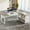 Gray & White, variant on L-Shaped Executive Desk with Reversible File Cabinet, 3" Office Desk with Storage Drawers, ak Karo & White