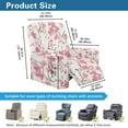 thumbnail image 3 of Renewold Plum Blossom Pink Stretch Recliner Chair Cover Washable Couch Cover Recliner 4 Pieces Polyester Spandex Reclining Slipcover Furniture Protector for Reclining Sofa, 3 of 8