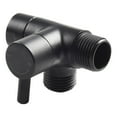 thumbnail image 2 of 3 Way T-Adapter G1/2 Shower Head Bracket Mount Valve Splitter Diverter Connector Black, 2 of 9