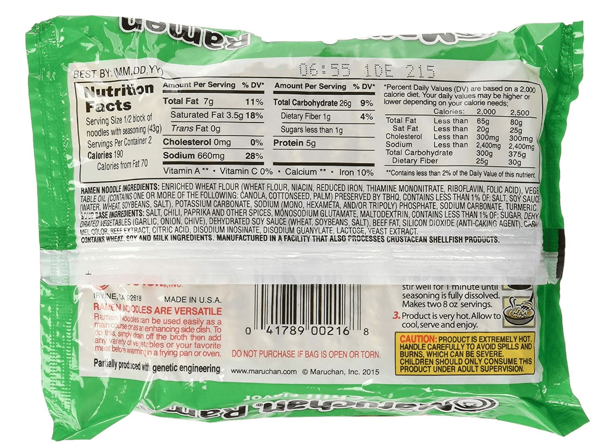 Maruchan Ramen Chili, 3.0 Oz, 24 Count