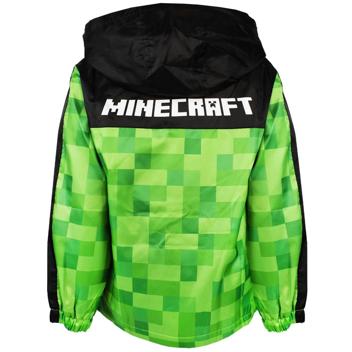 Minecraft Boys Creeper Hooded Waterproof Jacket