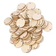 thumbnail image 4 of 100pcs Wooden Slices Round 2-hole Straight Unfinished Natural Wooden Circles Diy Pendant Accessories, 4 of 4