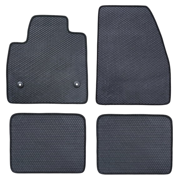 All Weather Honeycomb Floor Mats for 2017 to 2023 GMC Acadia with Safety Locks, Front and Rear, Odorless, Perfect Fit