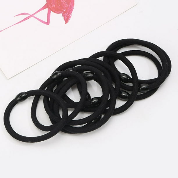PTOOTP 8 coleteros elásticos para el pelo, accesorios para niñas y mujeres (negro)