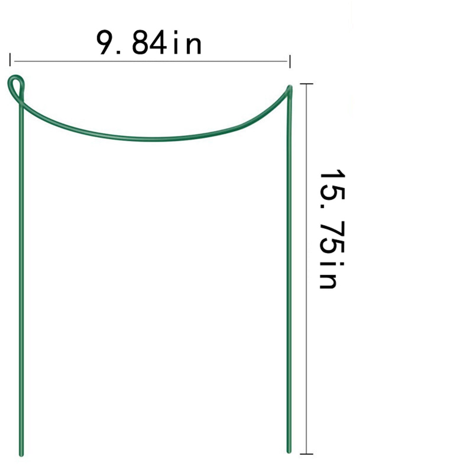 4pc Plant Support Stakes, Assembled Garden Trellis for Climbing Plants, Semicircle Plant Climbing Frames for Orchids, Tomatoes, Flowers, Vegetables - Sturdy Metal Plant Stakes with Easy Assembly, Dur