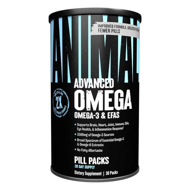 Suplemento de ácidos grasos esenciales Omega de Animal Advanced 30d