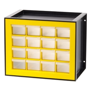 IRIS 16-Drawer Parts Cabinet, Plastic Hardware Organizer