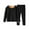 Black, variant on ZACPNCV Girls Thermal Underwear Set Ultra Soft Fleece Lined Kids Long Top Bottom and Pants Thermals Kids Base Layer Winter Warm Navy 2-3 Years