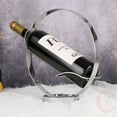 thumbnail image 4 of Metal Single Tabletop Wine Rack – Freestanding Countertop Decorative Wine Bottle Holder, Unique Wine Gifts and Accessories for Wine Lovers (Silver), 4 of 12