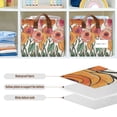 thumbnail image 4 of Yayeee Foldable Storage Basket for Shelves with Handles Set of 2 Waterproof Cloth Bins, Hand Drawn Floral, 4 of 7