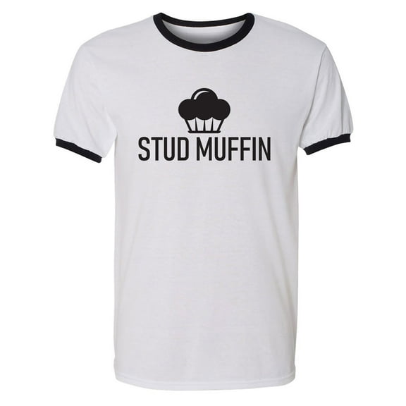 Stud Muffin Adult Short Sleeve Ringer T-shirt