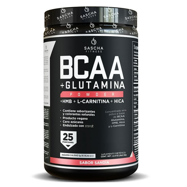 Sascha Fitness Concentrado en polvo a base de BCAA aminoacidos sabor Sandia Sascha Fitness Fitness Town SFBCSAN