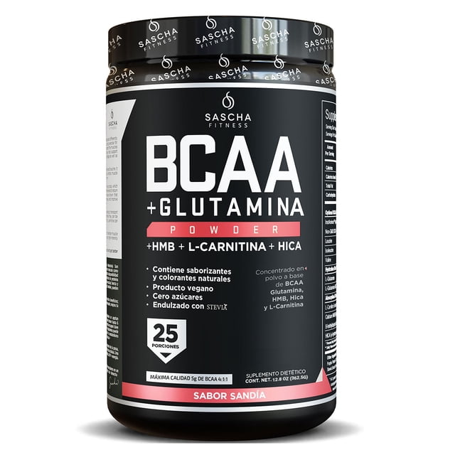 Sascha Fitness Concentrado en polvo a base de BCAA aminoacidos sabor Sandia Sascha Fitness Fitness Town SFBCSAN