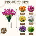 thumbnail image 4 of 24 Bundles Faux Ferns Artificial Flowers for Outdoors Realistic Fake Plants Spring Summer Decor for Home Garden Patio Front Porch Outside Decoration, 4 of 5