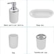 thumbnail image 4 of Juego de accesorios de baño de cuatro piezas blanco con dispensador de jabón, cepillo de dientes, vaso y jabonera, juego de plástico dental T-216-4, 4 of 6
