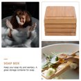 thumbnail image 4 of 1pc Natural Bamboo Soap Dishes Tray Holder Storage Soap Rack Plate Box Container for Bathroom (The Original Wood Color), 4 of 6