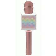 Tzumi PopSolo Glow Wireless LED Bluetooth Karaoke Microphone (Rose Gold)