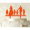 thumbnail image 1 of Personalized Family Cake Topper Custom Silhouette Wedding Cake Topper Cake Decorations Option Available 6"-7" Inches Wide, 1 of 1
