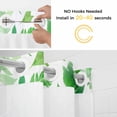 thumbnail image 2 of Green Leaf No Hooks Shower Curtain with Snap-in Liner Watercolors Leaf Spring Plant Gradient Abstract Shower Curtains for Bathroom, Waterproof, Easy Install, Washable 72"x78", 2 of 9