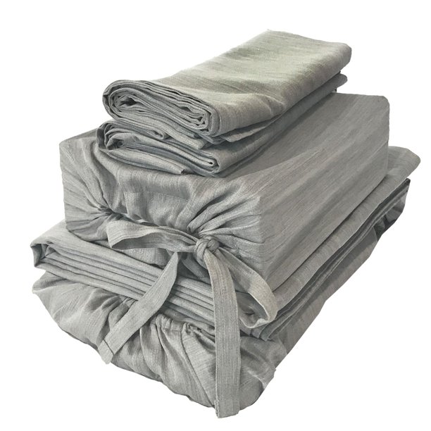 BedVoyage Rayon Bamboo Cotton Sheet Sets Silver Walmart