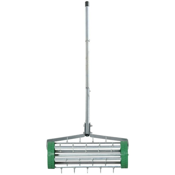 Outsunny Manual Lawn Aerator with Adjustable Handle