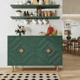 thumbnail image 6 of CBJCBJ 48" Modern Accent Sideboard Buffet Cabinet with 4 Doors & Shelves, Credenza for Living Room Storage,Green, 6 of 10