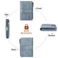 thumbnail image 5 of FALAN MULE Women’s Small Leather Wallet Rfid Blocking Bifold Card Holder with 3 ID Windows, 5 of 6