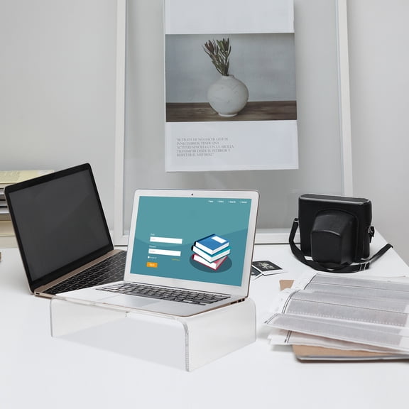 CIMAXIC acrylic tv stand Acrylic Monitor Stand Transparent Simple Design for Office Work 1Set Back to School