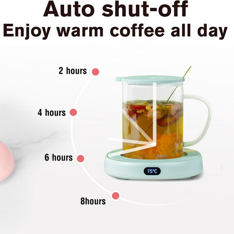  Coffee Mug Warmer, Cup Warmer for Desk with Auto Shut Off,  Electric Smart Beverage Warmer with Two Temperature Settings, Candle Wax  Warmer Heating Plate: Home & Kitchen