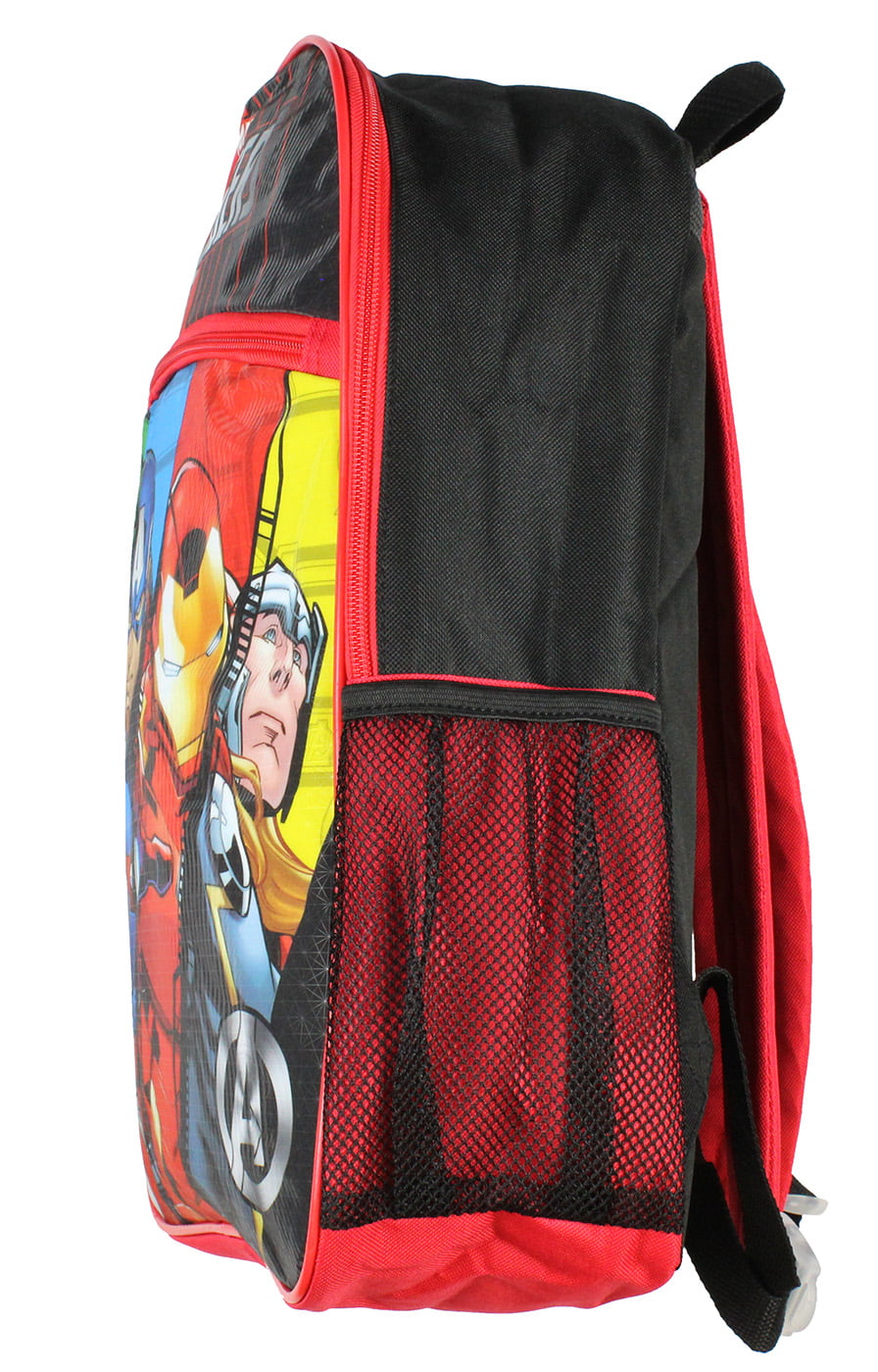 Marvel Avengers 16” School Backpack Iron Man and Hulk Backpack for School Durable Polyester Bookbag Capacity Lightweight Backpack 