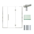thumbnail image 2 of Transolid Ehtf70287610c-Bk Elizabeth 76" High X 70" Wide Hinged Semi Frameless Shower Door, 2 of 7