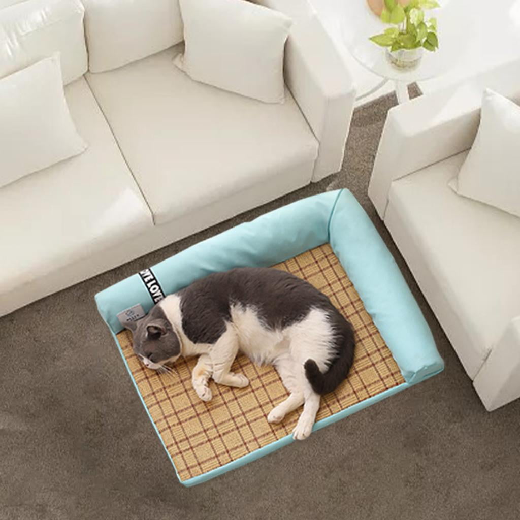 EHJRE Waterproof Pet Dog Puppy Cooling Mat Bed Comfortable Portable indoor and outdoor Cats Kitten Sleeping Pad Kennel Blanket - Rectangle M