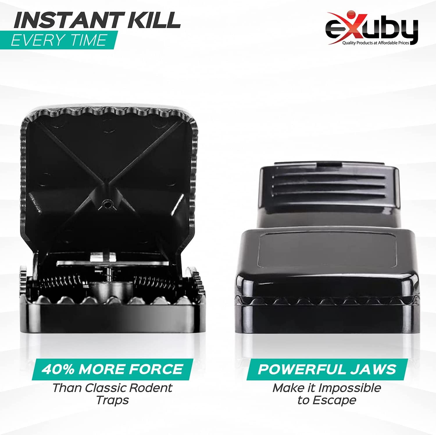 Large Powerful Rat Traps - Kills Instantly with Powerful Steel Spring - Setup in Seconds - Wash & Reuse Over & Over - Hands Free Disposal - Rat Control Without Harmful Poisons (24)