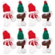 thumbnail image 5 of 10 botellas de bebida navideñas de hombre de jengibre con 10 sombreros y 10 bufandas, botellas de plástico para jugo de Navidad con tapas para recipientes transparentes para jugo y bebida, 5 of 7