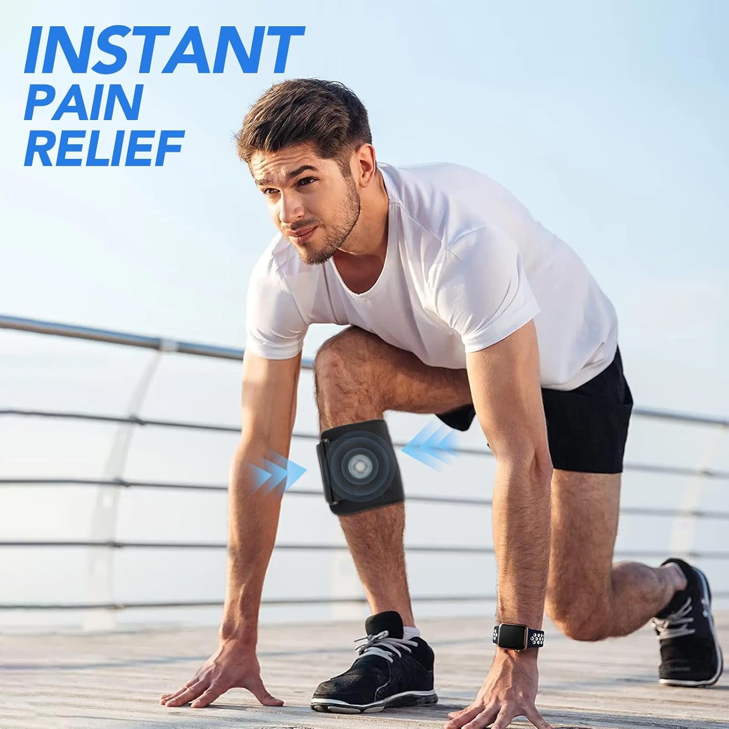Targeted Compression Knee Brace with Pressure Pad for Sciatica - Sciatic Nerve Pain Relief Brace Lower Back, and Hip Pain Relief - Ideal for Men and Women