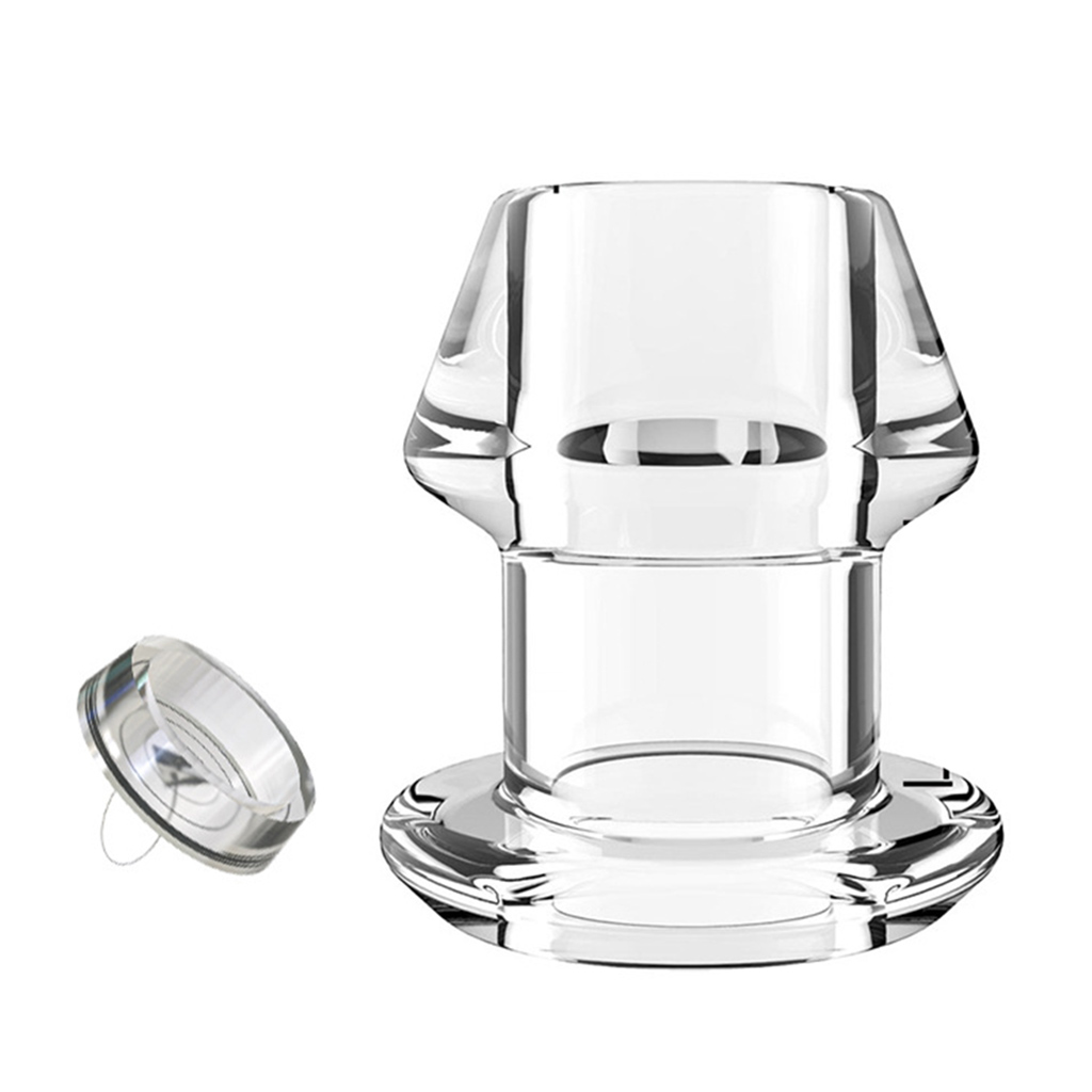 JNANEEI Hollow Plug with Matched Stopper Enema Cleaning Anus Expander Plug