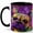 Black, variant on Stained Glass French Bulldog Coffee Mug, Colorful Dog Mug, Ceramic 11 oz