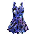 thumbnail image 4 of Uourmeti Galaxy Cat Silhouette Swim Dress for Girls Sleeveless Skirted Bathing Suit with Quick Dry Stretch Fabric Perfect for Beach & Pool Vacations, 4 of 8