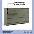 thumbnail image 3 of Storkcraft Brookside 6 Drawer Nursery Double Dresser, Olive, 3 of 13