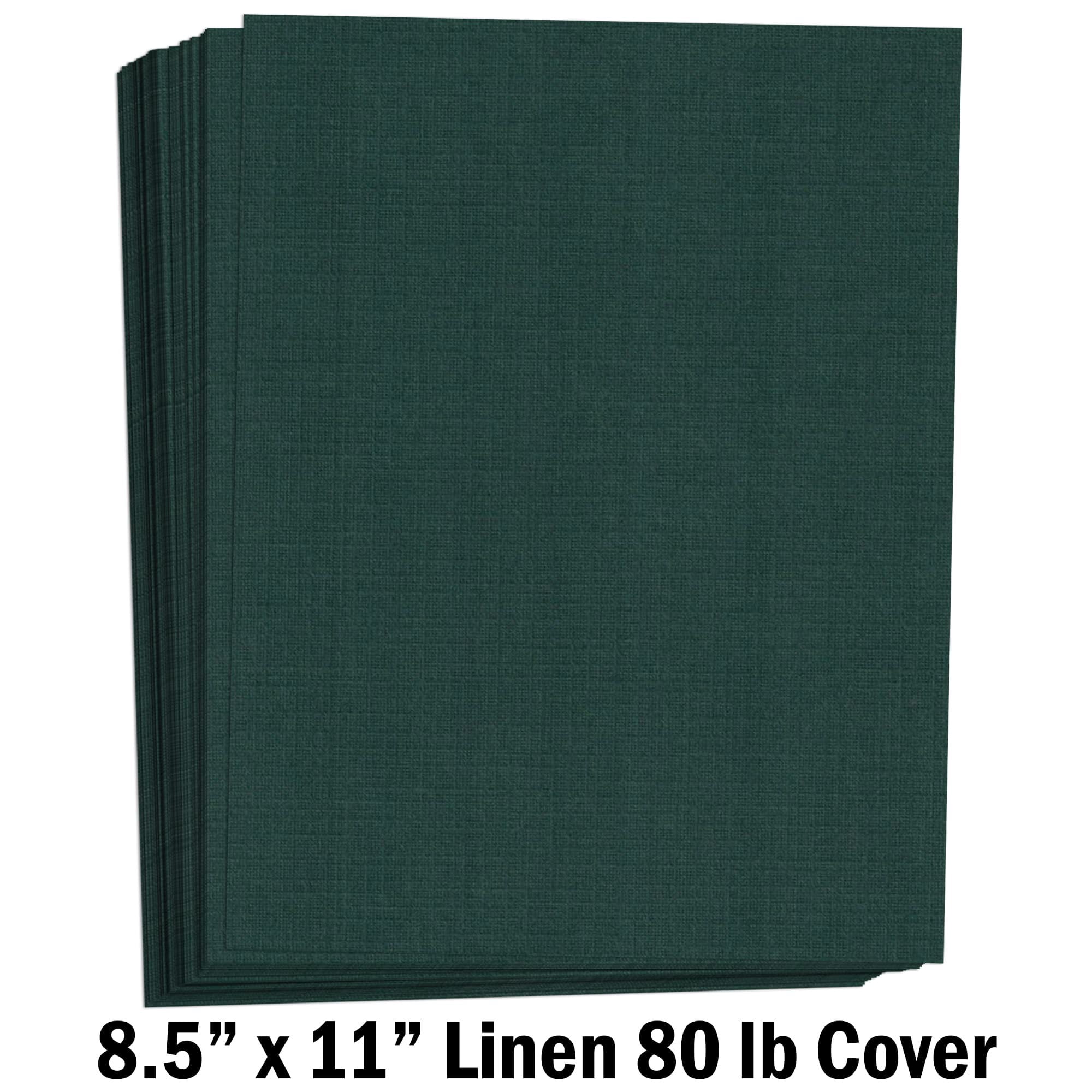Hamilco Colored Cardstock Scrapbook Paper 8.5x11 Linen Textured Color Card Stock Paper Sacramento Green 80 lb Cover 50 Pack