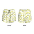 thumbnail image 6 of Goofa Yellow Lemon Leaves Printed Women 2 in 1 Running Shorts,Quick Dry Athletic Workout Shorts,High Waisted Athletic Shorts with Liner Pockets-XX-Large, 6 of 9