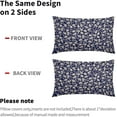 thumbnail image 4 of Navy Blue Beige Vintage Floral Block Print Lumbar Pillow Covers 12X20 Inch Vintage Daisy Flowers Decorative Pillow Cases Set of 2 Farmhouse Home Decor Rustic Throw Pillows For Sofa Couch Outdoor, 4 of 6