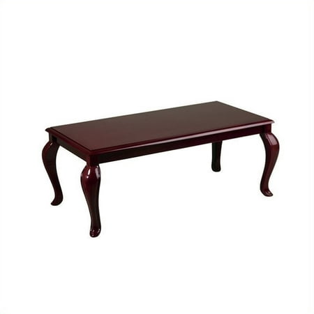 Mahogany Set Coffee Table - Mahogany Finish Queen Ann Traditional Coffee Table