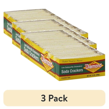 (3 pack) Diamond Bakery Low Sodium Soda Crackers, 13 Oz.