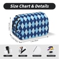 thumbnail image 5 of Goofa Blue Squares Pattern Double Layer Pen Pencil Case, Protective Large Capacity Storage Organizer Pen Pouch, Office College Supplies for Teens Adults, 5 of 7