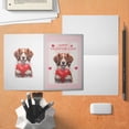 thumbnail image 4 of Happy Valentine's Day Brittany Spaniel Brings Love Heart 5x7in Folded Greeting Card Brittany Dog Lover Gifts Idea Single Note Card with Envelope - 02028, 4 of 5